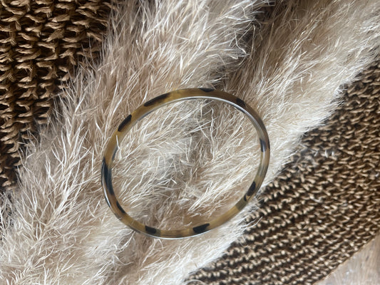 Bracelet fin Léopard corne veritable